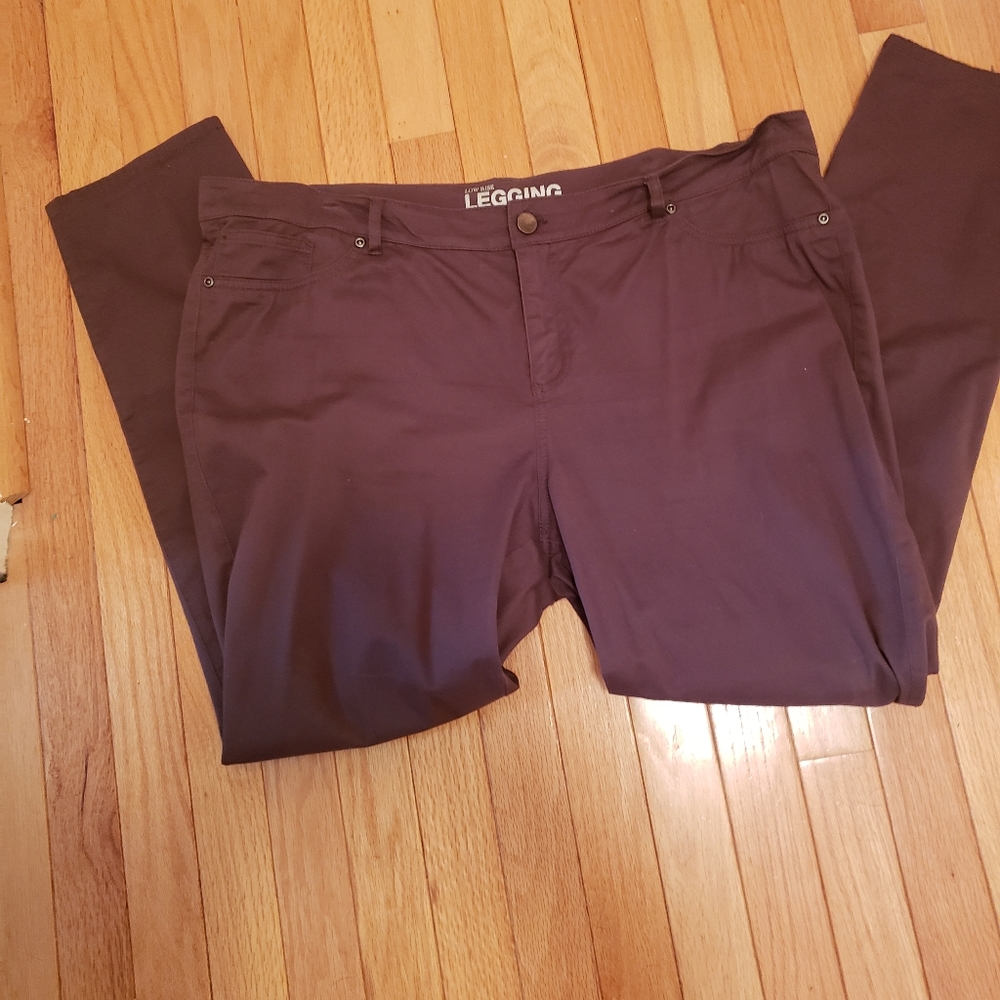 ♥️NY&Co Size 18 Jeggings Brown♥️